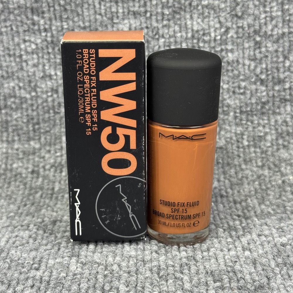 MAC Studio Fix Fluid SPF 15 Foundation NW50 Matte Full Coverage 1oz 30ml NEW